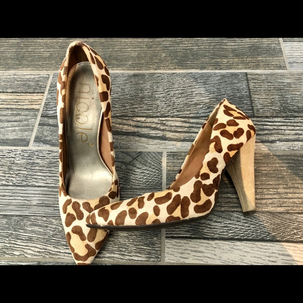 Nicole calfhair heels 7